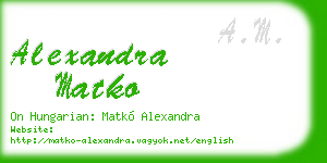 alexandra matko business card